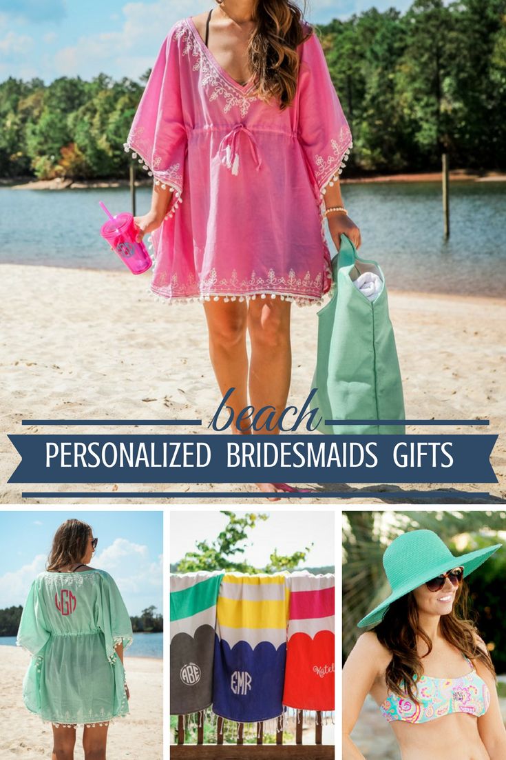 Spoil your bridesmaids with monogrammed beachwear gifts to keep you looking fabu...