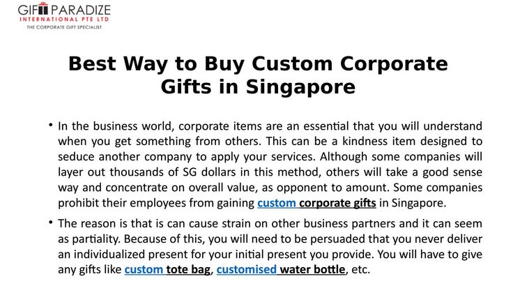 Best way to buy custom corporate gifts in singapore