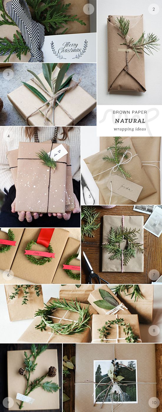 40 brown paper gift wrapping ideas picks by My Paradissi- the naturals