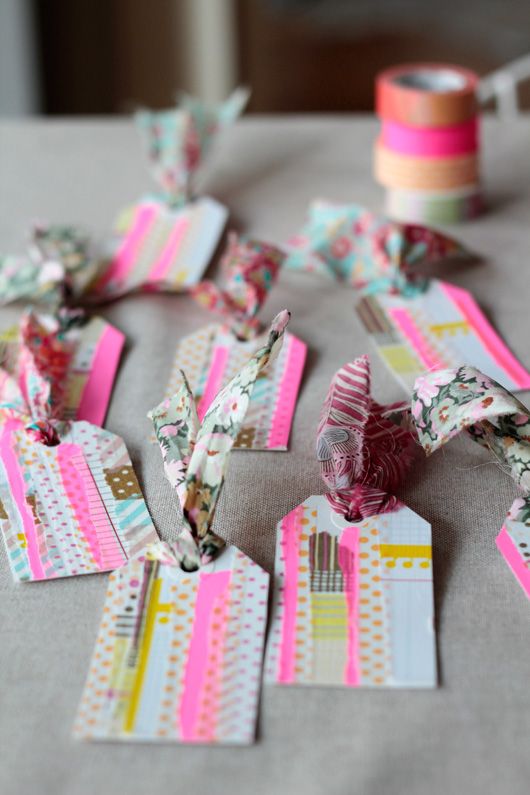 Washi Tape Gift Tags DIY…