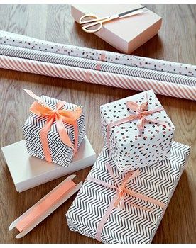 We love patterned gift wrap!