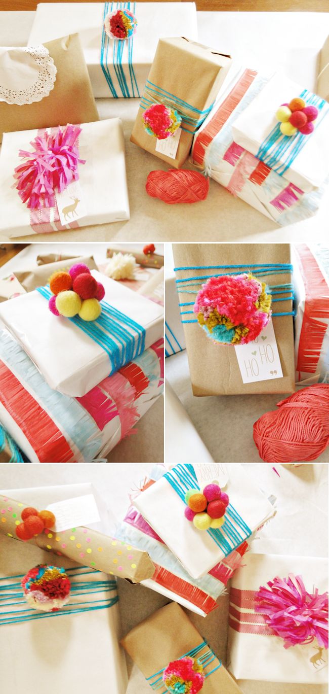 A Lovely Lark: Raid-Your-Craft-Stash Gift Wrap
