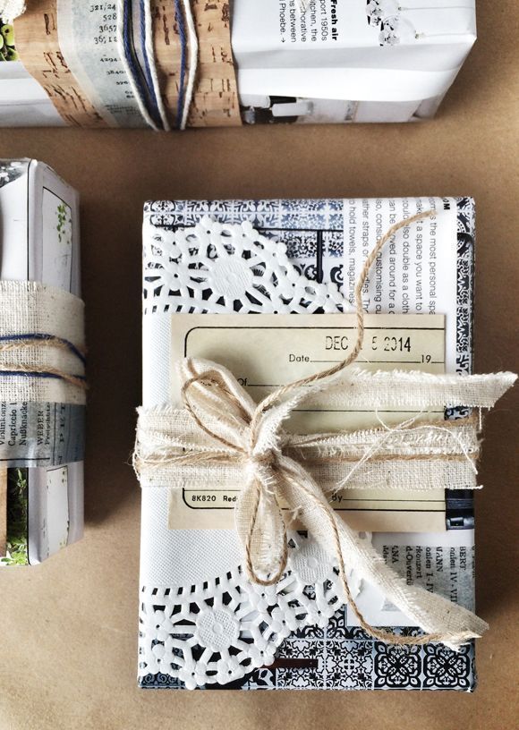 Doily gift wrap | Stampington
