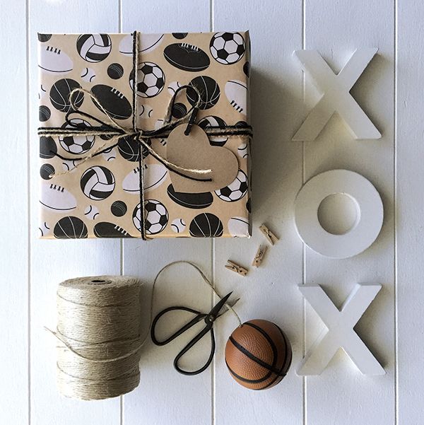 For sporty Dad's, Balls Galore gift wrap.