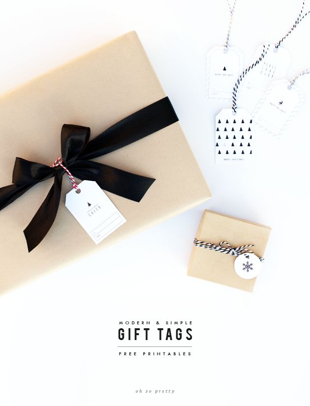 Free Printables // Holiday Gift Tags - Oh So Pretty