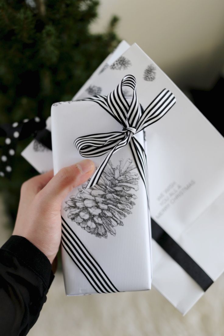 Pinecone | Holiday season | Christmas present | gift wrapping