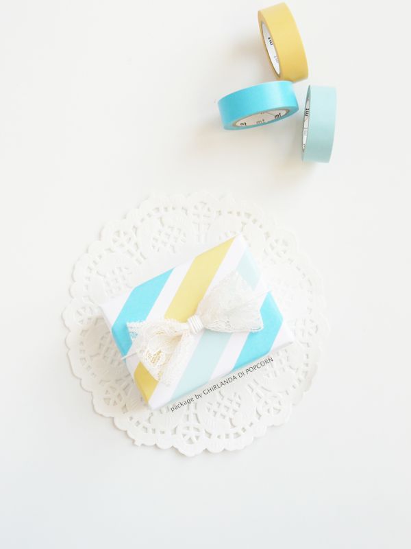 Yellow and blue washi tape.