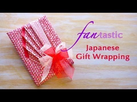 ▶ FAN-tastic Japanese Gift Wrapping - YouTube. Pretty. I'd use some beauti...