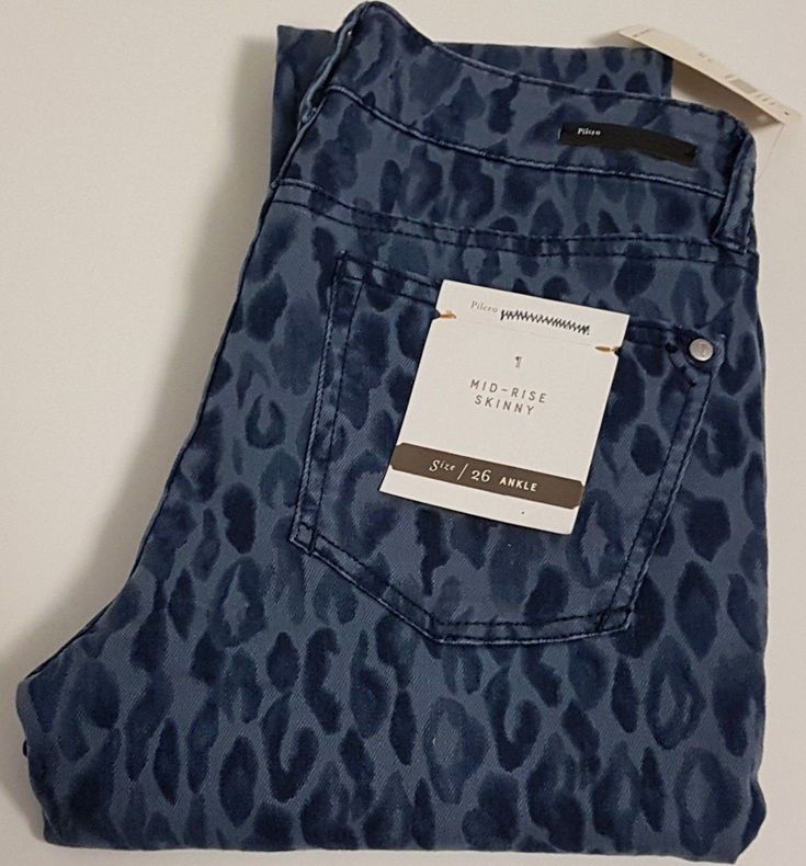 Pilcro & the Letterpress Mid-Rise Skinny Jeans Leopard 🐆 26 Anthropologie NEW...