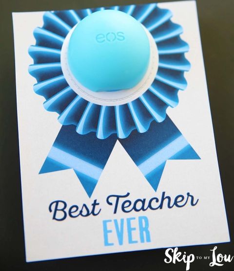 Best teacher ever EOS lip balm gift