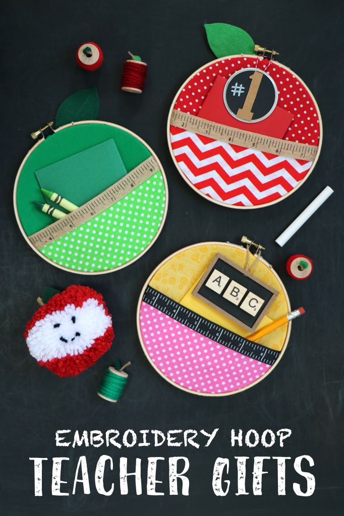 Embroidery Hoop Teacher Gifts