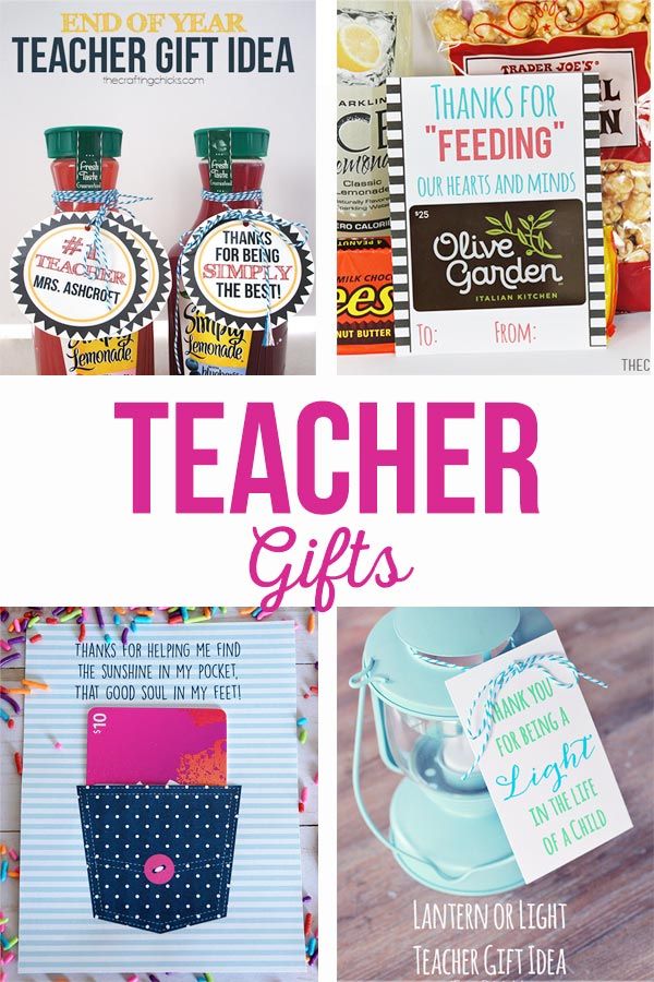 Fun and simple teacher gift ideas that won't break the bank. Free printable teac...