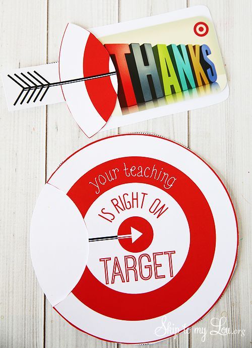 Free printable gift card holder for teacher appreciation. #teacher #gift #idea #...