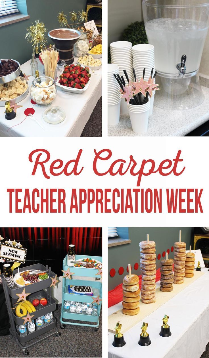 Red Carpet Teacher Appreciation Week | PTA Activities | Teacher Gifts | Teacher ...