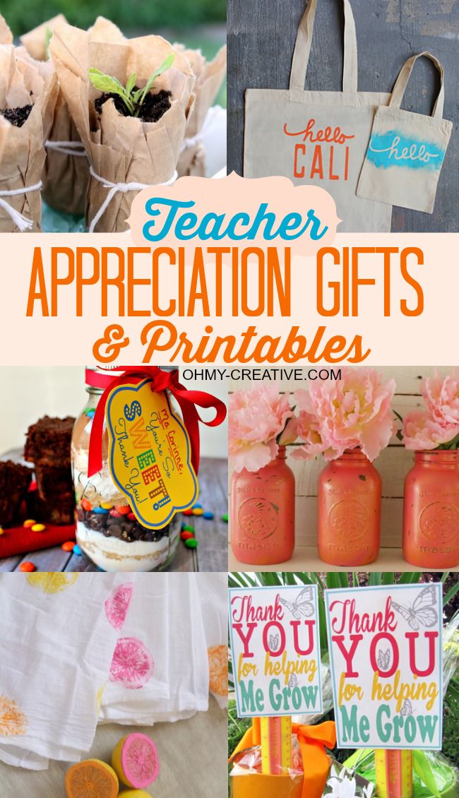 Teacher Appreciation Gifts & Printables Ideas  |  OHMY-CREATIVE.COM