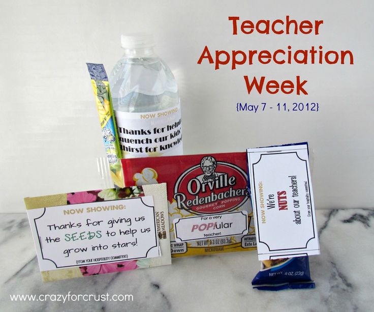 Teacher Appreciation Ideas {Free Printables} - Crazy for Crust