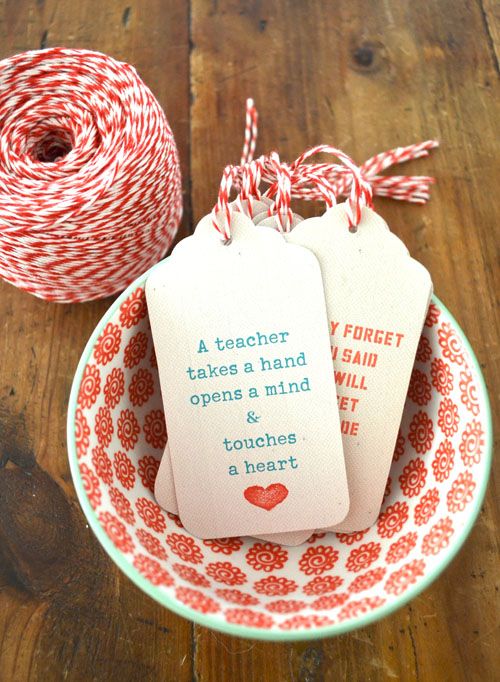 Teacher gift tags | Printable @artbarblog