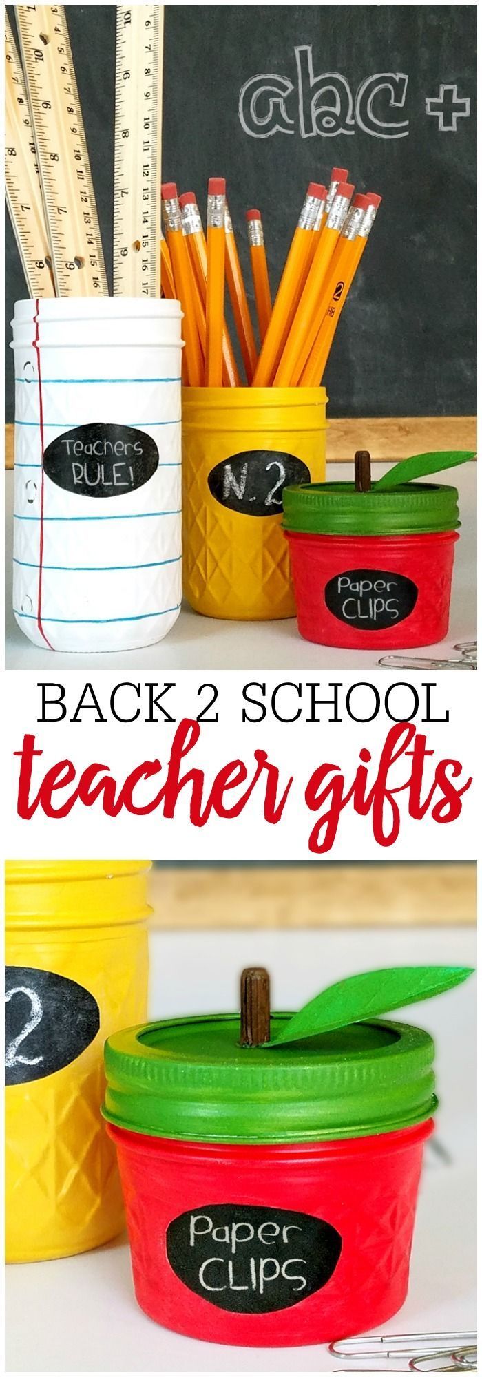 Mason Jar Teacher Gift Idea - a simple and cute DIY project that will make for a...