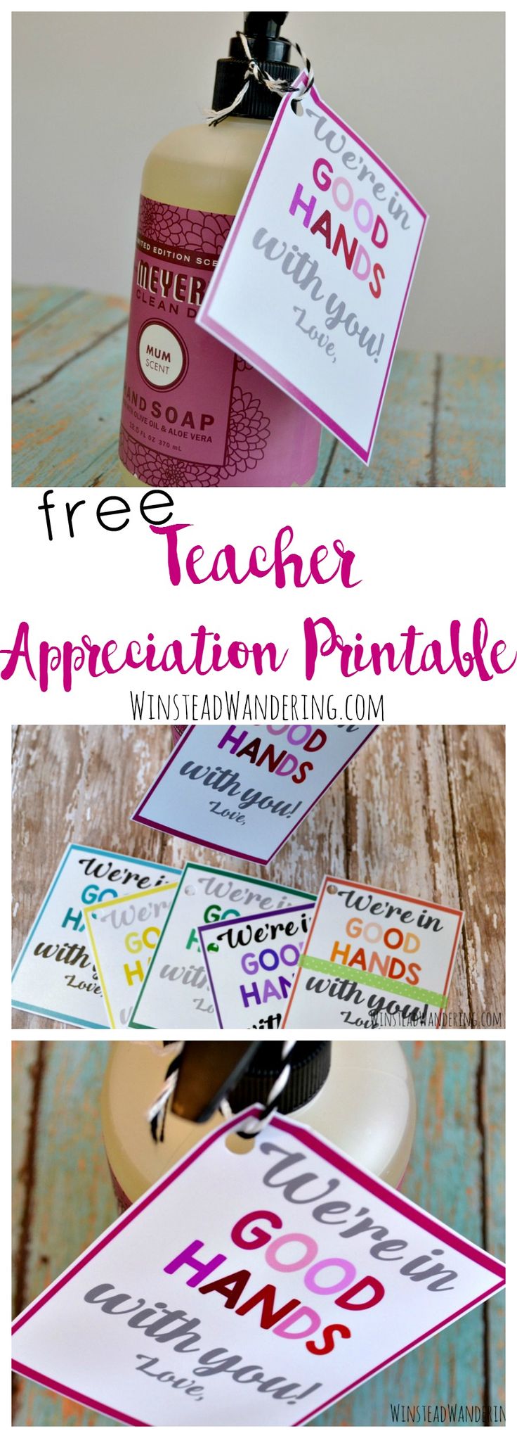 Snag a free teacher appreciation printable in a bunch of fun colors. Find inexpe...