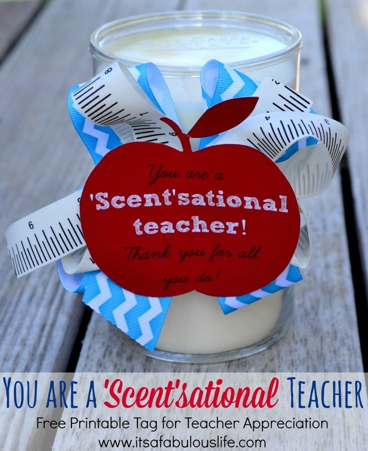 Teacher Appreciation Gift Idea Candles & Candle Warmers (Plus a free printable t...