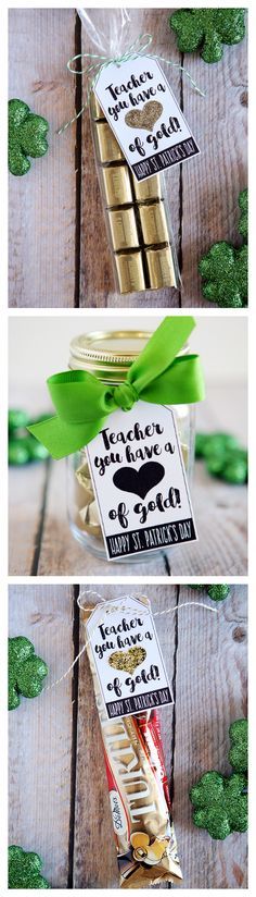 Teacher You Have A Heart Of Gold | St. Patrick's Day Teacher Gift Teacher Gift I...