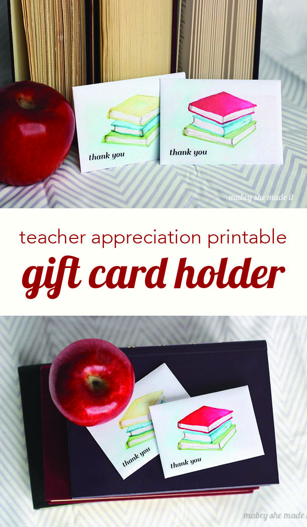 These watercolor printable gift card holders are perfect for teacher appreciatio...