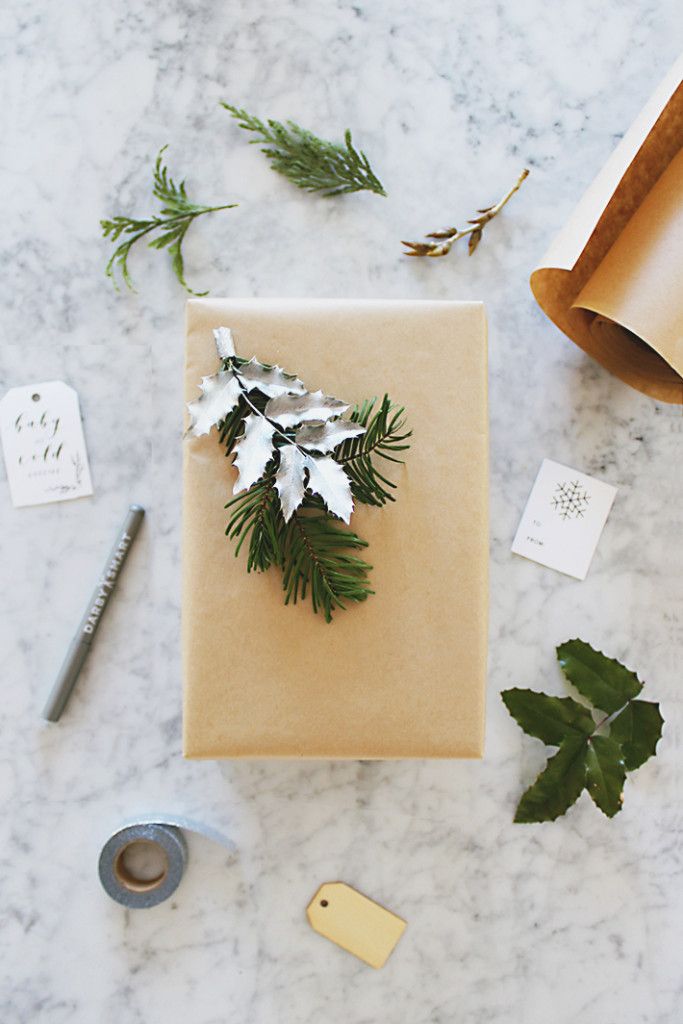 Brown paper gift wrap.