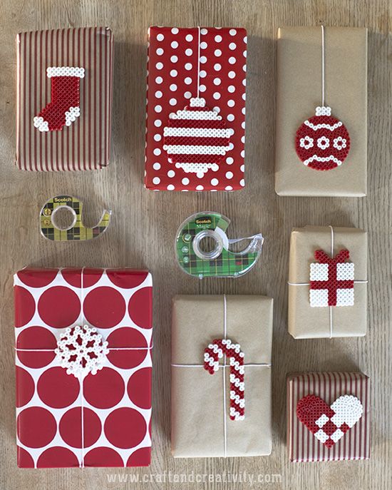 Christmas gift wrap inspiration - by Craft & Creativity (sponsored by Scotch tap...