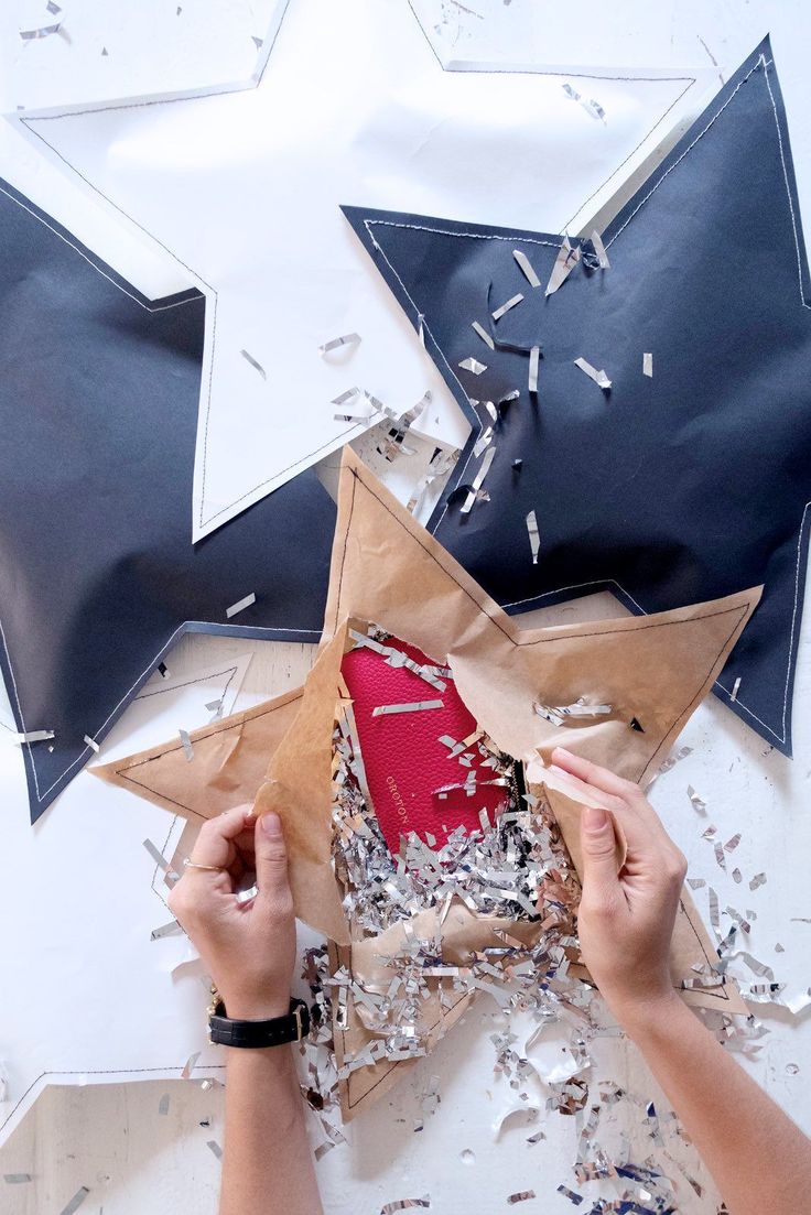 DIY Stitched Up Gift Parcel Wrap