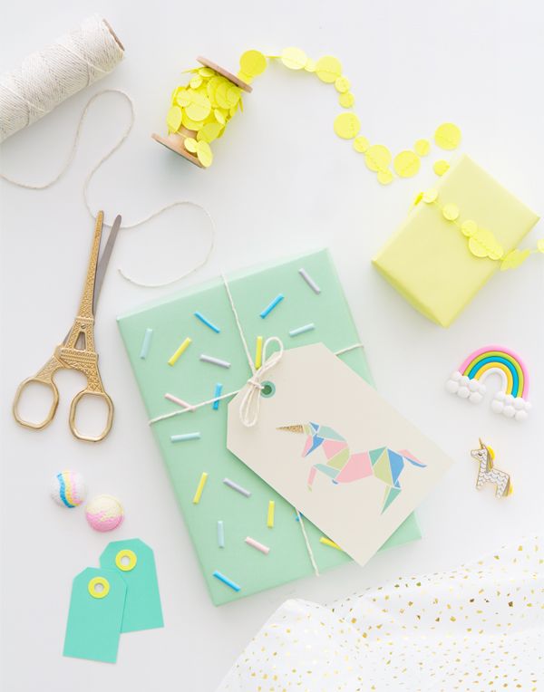 Free Printable Origami Unicorn Gift Tags | Oh Happy Day!