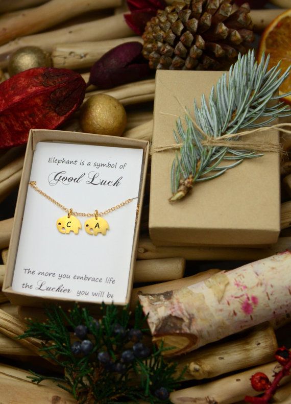 The Lucky Elephant . Gold Elephant Necklace by DianaDpersonalized