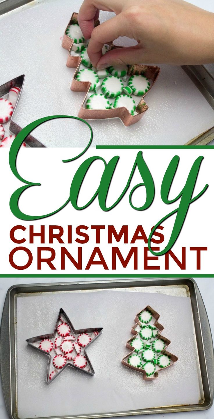 This DIY Christmas Craft – Easy Christmas Ornament was made from peppermint c...