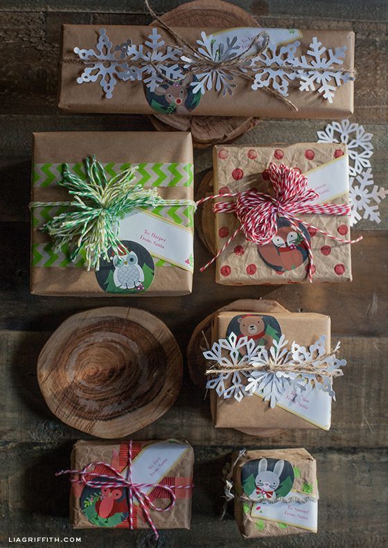 Brown Paper Packages Tied Up With Colorful String