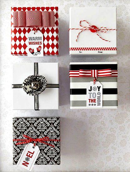 #Christmas #giftwrapping ideas ToniK ⓦⓡⓐⓟ ⓘⓣ ⓤⓟ #DIY #crafts red...