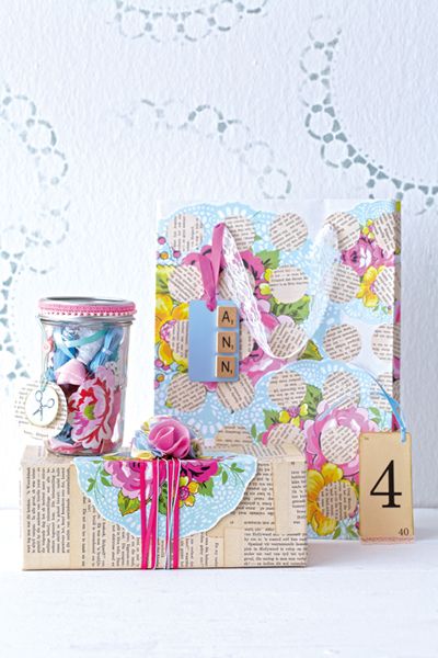 DIY:: Easy Shabby Chic Gift Wrap- Five Different Ways