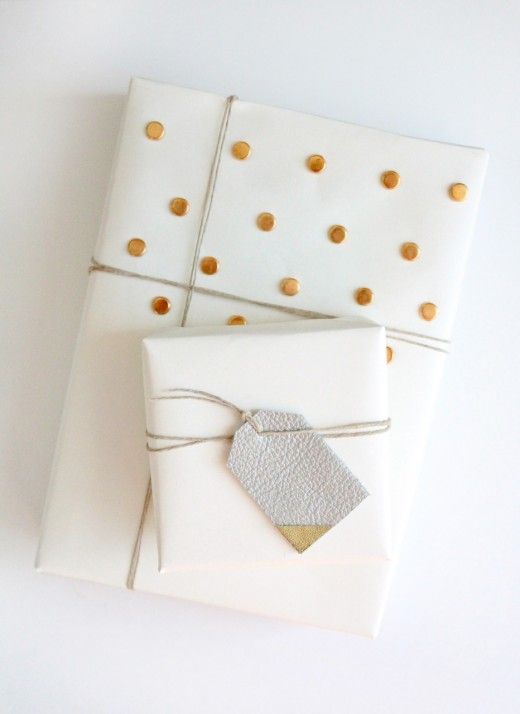 add dimension and interest to plain wrapping paper.