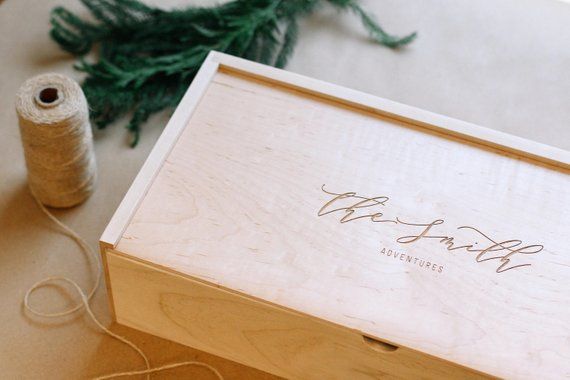 Custom Engraved Box, Wooden Box, Keepsake Box, Memorial Box, Anniversary Gift, C...