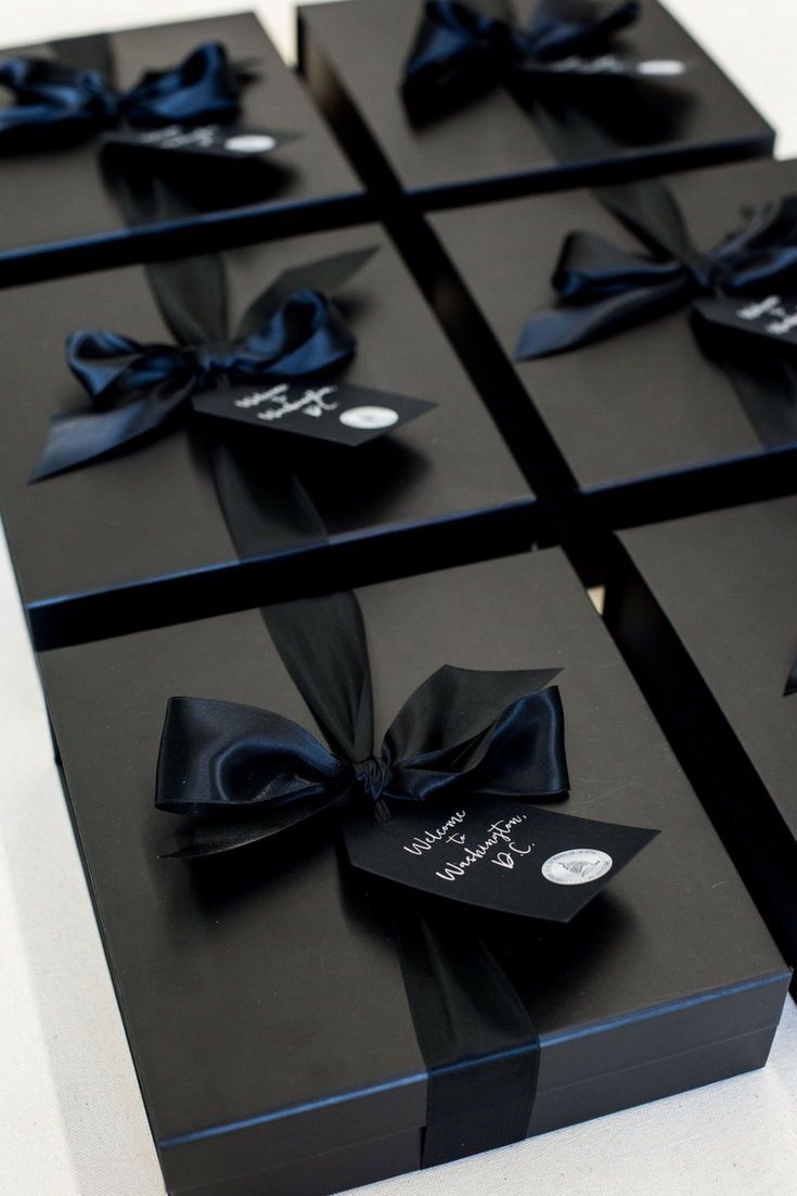 Best Corporate Gifts Ideas CORPORATE EVENT GIFT BOXES// Black and white DC theme...