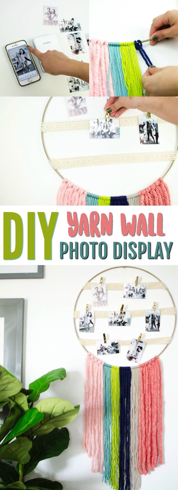We’ve got the cutest DIY Yarn Wall Hanging Photo Display to share with you. It...
