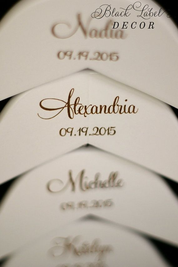 Personalized White Bridal Party Hangers