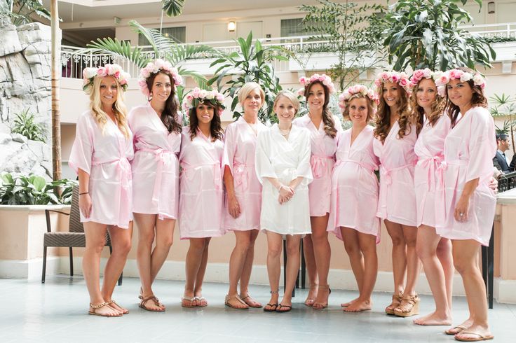 Matching robes for the bridesmaids
