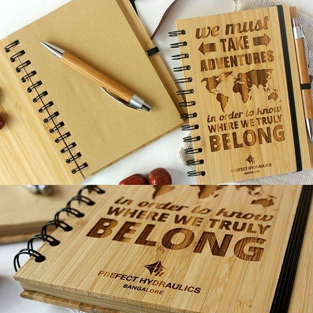 Our bamboo notebooks are unique and perfect for corporate gifting. They are desi...