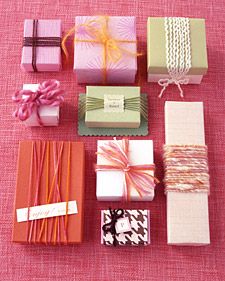 Creative wrapping ideas for presents.