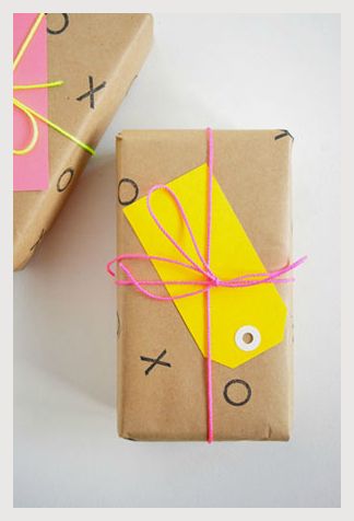 Homemade XOXO wrapping paper