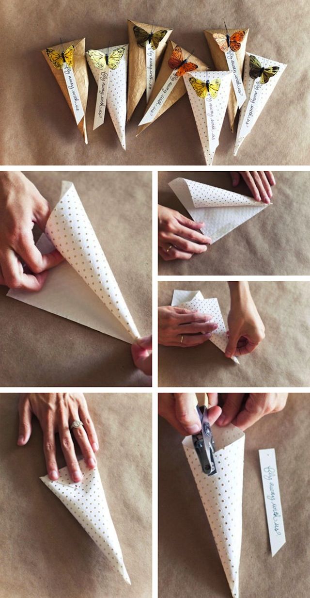 paper cones favor/gift wrap