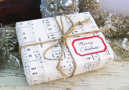 old sheet music for wrapping