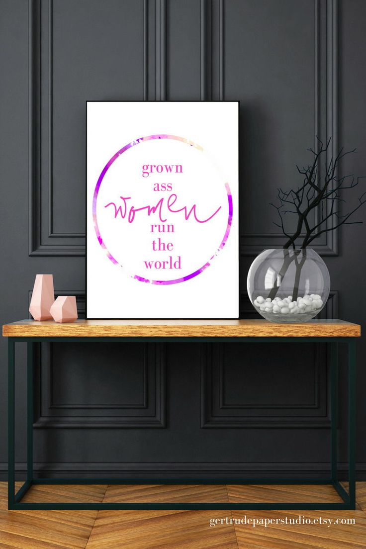 Add a little girl power to your office or home decor with this feminist quote fr...