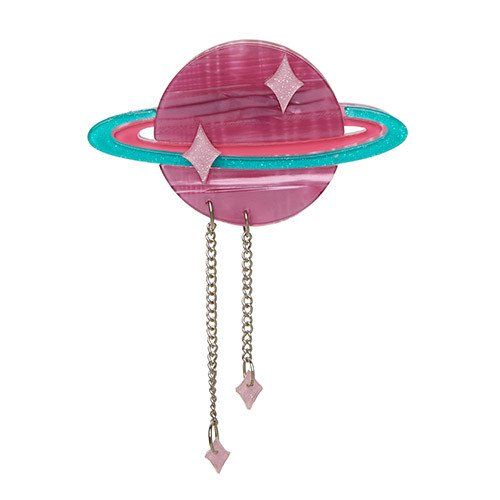 For science and sci-fi fans alike, a purple brooch depicting Neptune, from Erstw...