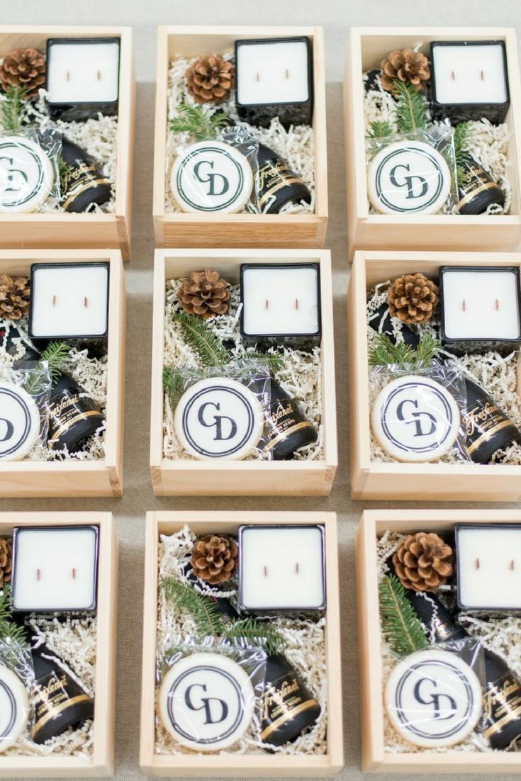 HOLIDAY GIFT BOX// Cream and black elegant wedding planner client gifts for the ...
