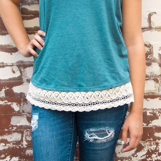 You'll love how easy it is to learn how to sew a DIY Lace Trim Shirt! If you are...